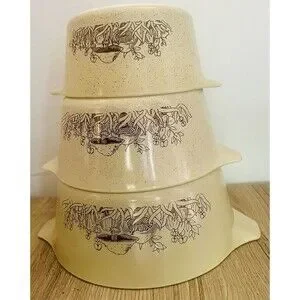 Pyrex | Dining | Vintage Pyrex Forest Fancies 473b 474b 475b Mushroom ...